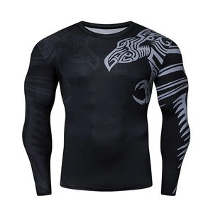 Rashguard de manga larga para hombre, ropa interior de compresión de secado rápido, transpirable, BJJ Rush, ropa deportiva para gimnasio - Product Image 3