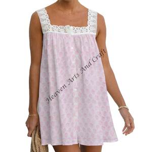 Nuevo Vestido Boho Casual Chic con Estampado de Bloques, Vestido sin Mangas con Estampado de Bloques, Vestido Boho Gitano de Algodón para la Noche, Ropa de Playa para Chicas - Product Image 2
