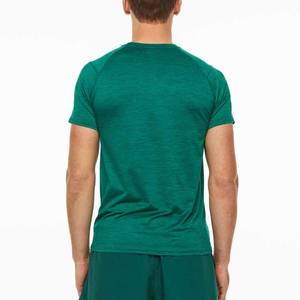 Accepter T-shirt vierge de couleur unie respirant à col rond pour hommes Votre propre conception T-shirt d'impression de logo T-shirt à séchage rapide pour hommes - Product Image 2