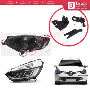 Support de fixation de phare BHL516, kit de réparation avec languettes, côté gauche, pour Clio MK4 BH KH Estate HB Van 2012-2020 260603442R - Product Image 5