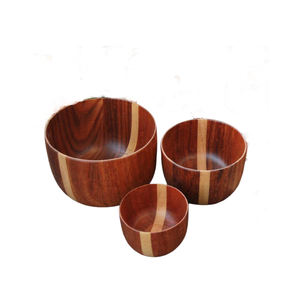 Cuenco estampado de madera de ACACIA de alta calidad, cuenco a la moda para restaurantes y hoteles - Product Image 5