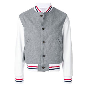 Chaqueta Varsity de cuero de lana de alta calidad para hombre, talla XL, tela ligera, cuello con capucha, bordado calentado, compras en línea, nuevo diseño - Product Image 1
