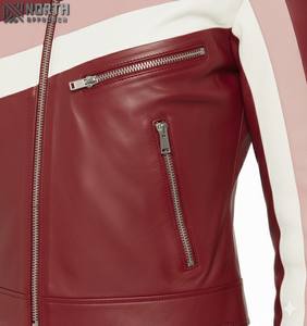 La mejor llegada chaquetas transpirables de punto personalizables de manga larga de invierno de cuero genuino a la moda para mujer - Product Image 5