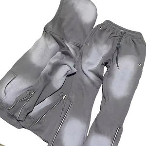 ชุดวอร์มวินเทจปักลายสำหรับผู้ชายชุดวอร์มแนวสตรีทผ้ามีฮู้ดและเสื้อฮู้ดชุดวอร์มซักกรดซีดแสงแดด - Product Image 4