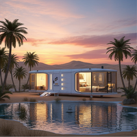 Maison capsule préfabriquée modulaire écologique et moderne pour le centre de villégiature