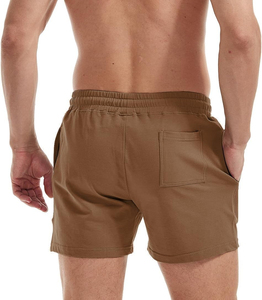 Shorts de bain pour hommes, solides, à séchage rapide, écologiques, respirants, avec cordon de serrage et poches, pour l'été - Product Image 2