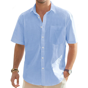 Chemise décontractée durable à manches courtes pour hommes avec motifs classiques et coupe décontractée parfaite pour la superposition et les aventures en plein air avec - Product Image 6