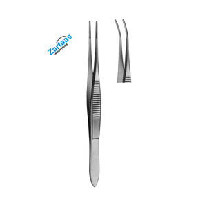 Fórceps Graefe Iris de acero inoxidable de alta calidad, fabricante y exportador de instrumentos quirúrgicos ligeramente curvados de 7cm - Product Image 1