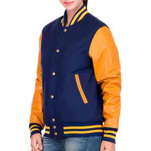 Veste de baseball pour femmes Veste universitaire pour femmes à manches longues Qualité supérieure Meilleure vente Veste Letterman pour femmes en laine et polyester - Product Image 5