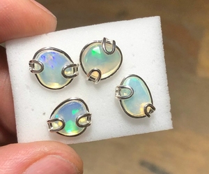 Awesome Quality Ethiopian <b>Opal</b> Fancy Shape Gemstone Bezel Set 925 Sterling Silver <b>Gold</b> Plated <b>Ring</b> Thin Band Summer Jewelry - Product Image 1