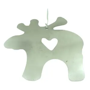 Wall Decoration Set of 3 Large Size Metal Hanging <b>Reindeer</b> Pewter Plating Home Decorative Handmade - Product Image 1