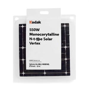 Panneau solaire monocristallin HJT de type N Kodak 550W, série Vertex, 210 mm - Product Image 2