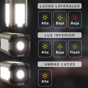 Torcia solare a LED ricaricabile USB 500Lm per campeggio (GSC 201840006) - Product Image 5
