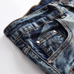 Short en jean personnalisé pour hommes Streetwear Dernière mode pour hommes Nouveau design Short en jean imprimé sur mesure Short en jean pour hommes - Product Image 5