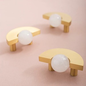 Gold and Pink Knob for Cabinets Drawers and Doors Elegant Decorative Handle for Home Decor <b>Kids</b> Room and Stylish Furniture Use - Product Image 2