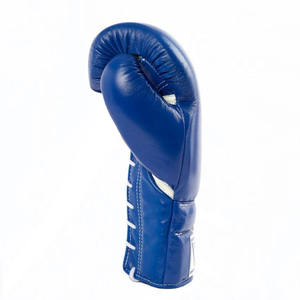 Guantes de Boxeo de Cuero Azul de 10 Oz con Cierre de Cordones en la Muñeca para Adultos, Equipo de Entrenamiento - Product Image 2