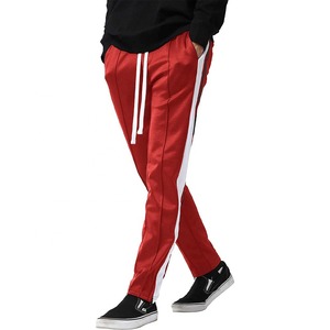 Pantalon de jogging de fitness taille haute personnalisé pour hommes pantalon de survêtement de sport en coton polyester oversize polaire avec bandes à panneaux couleur personnalisée - Product Image 1