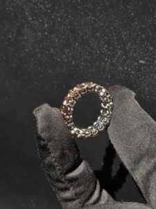 <b>Diamond</b> <b>Ring</b> 14K 18K White Gold Lab Grown <b>Diamond</b> Oval Eternity <b>Ring</b> for Women Brown <b>Diamond</b> Bridal Wedding Fine Jewelry Gift - Product Image 4