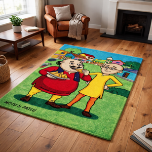 Alfombra de Rompecabezas Hecha a Mano con Diseño Animado Colorido, Lavable y Antideslizante para Dormitorio y Sala de Juegos Infantiles - Product Image 3