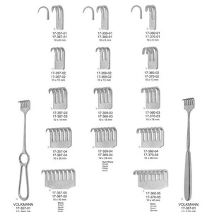 Retractor Volkmann Afilado de 3 Puntas, 22 cm, Acero Inoxidable, Instrumentos Quirúrgicos Manuales Reutilizables, Envío Mundial - Product Image 6