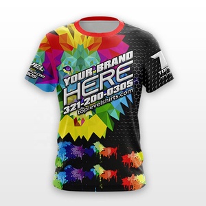 T-shirts de sport 100% coton pour hommes, jersey respirant de haute qualité, taille plus, motif imprimé tricoté sur mesure - Product Image 5