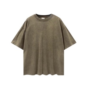 T-shirt surdimensionné à épaules tombantes avec lavage à l'acide de marque personnalisée - Product Image 1