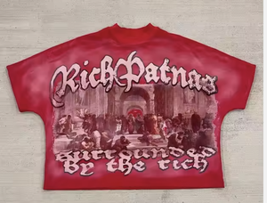 Camiseta con serigrafía personalizada para hombre, ropa de calle con logotipo, cuello redondo y peso pesado, camisetas cortas de gran tamaño para hombre - Product Image 6