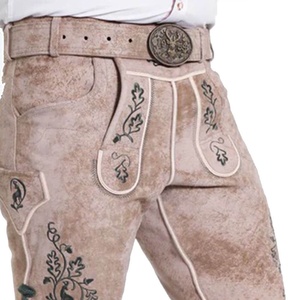 ชุดบาวาเรียนมาใหม่สำหรับผู้ชาย กางเกงขาสั้น Lederhosen แบบดั้งเดิมสำหรับเทศกาล Oktoberfest กางเกงขาสั้นสั่งทำพิเศษ - Product Image 4