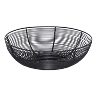 Top vente en gros tasse à café/thé en forme de corbeille de fruits métal noir finition organisateur de stockage pour comptoir Table basse Bar