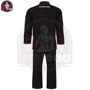 Uniforme de BJJ unisexe en polyester et coton, couleur vert olive, confortable, extensible, respirant, léger, de qualité supérieure, prix de gros - Product Image 2