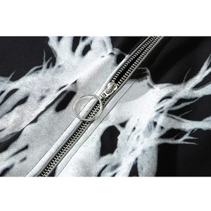 Men's Zipper Hoodie Oversized Zipper Unisex Cotton Fleece Hoodie Printing Custom Full Face <b>Zip</b> Hoodie for Men - Product Image 6