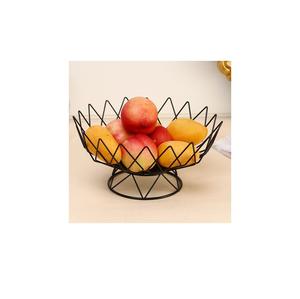 Panier à fruits en fil métallique moderne pour comptoir de cuisine, bol de rangement pour pain rond en spirale décoratif, centre de table pour la décoration de la maison - Product Image 2