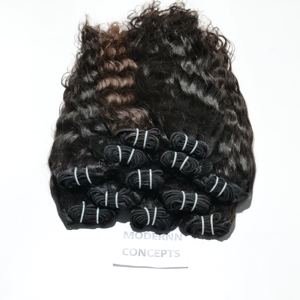 Vendeur d'extensions de cheveux humains indiens bruts non traités vierges 100% paquets de styles ondulés profonds Remy Hair vente en gros de cheveux humains - Product Image 3