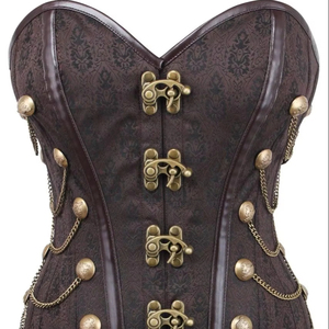 Vintage Casual Summer Teenagers <b>Corset</b> Tank Tops <b>for</b> <b>Women</b> Plus Size High Quality Overbust Shapewear Modern Borcade Design - Product Image 1