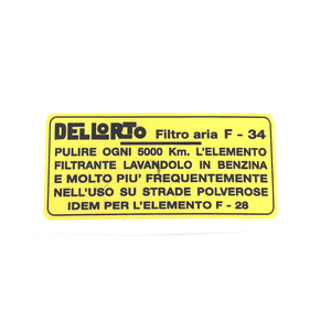 Autocollant pour boîte de filtre à air Lambretta S1 Framebreather avec boîte de filtre cylindrique noire - Product Image 1