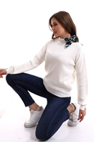 Fabricante de ropa de mujer Bufanda de manga larga Cuello Prendas de punto Suéter Otoño Invierno Nuevo estilo Prendas de punto Oportunidad al por mayor