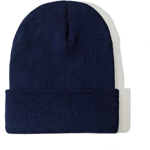OEM Rib Knit Beanie <b>Hat</b> <b>Winter</b> Cuffed Cap Women Men Soft Warm Stretch Plain Skull Cap Wholesale <b>Hat</b> Beanies - Product Image 4