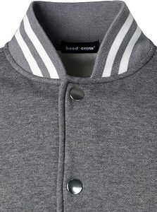 High Street 2025 Winter Baseball Varsity Jacket Unisex Woolen Coat Mandarin Collar Hip Hop Style <b>Thick</b> Warm Canvas Front Winter - Product Image 5