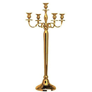Candélabre en métal attrayant pour décor de salon centre de table fini or bougeoir fait main de luxe pour noël - Product Image 6