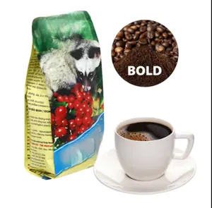 OEM ODM privado Café molido Mezcla Bold Taste Coffee Arabica Robusta Moka Coffee Golden Weasel