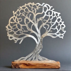 TwinkleFir AuraBranch EternaBloom Escultura de árbol de metal decorativa hecha a mano para el hogar y la Oficina - Product Image 3