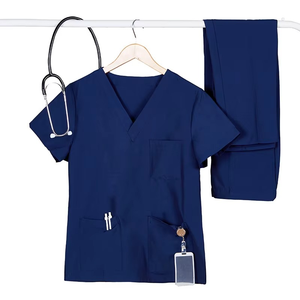 Conjunto de uniforme médico activo para mujer, conjunto de Top y pantalón de calidad Premium, conjuntos de uniformes médicos, uniforme de trabajo de manga corta de talla grande - Product Image 5