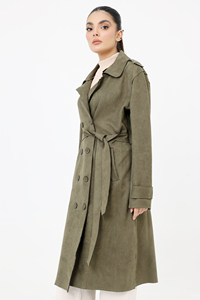 Trench-coat de luxe pakistanais pour femmes, vêtements longs pour dames, trench-coat en laine de saison d'hiver - Product Image 5