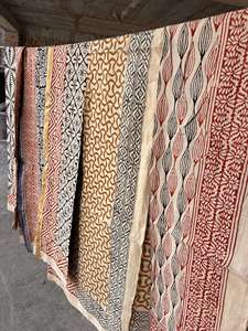 Bagru Dabu Block Printed Cotton Scarf Handmade Beach Cover Ups <b>Indian</b> Head Scarves Multi Color Sarong Pareo Wholesale - Product Image 3