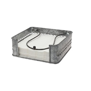 Porte-serviettes en métal argenté de haute qualité et boîte à mouchoirs Finition artisanale de luxe pour hôtels restaurants salles de bain - Product Image 5