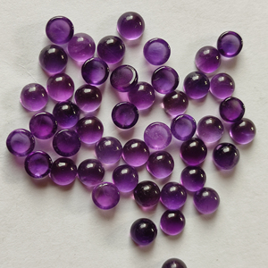 Pierre de cristal de Quartz violet naturel de haute qualité coupe personnalisée Cabochon plat lisse améthyste pierre précieuse en vrac en gros - Product Image 1