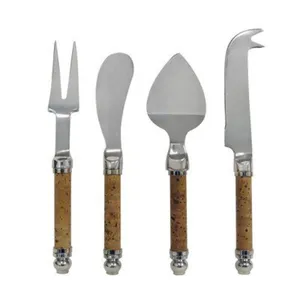 Best made in India Wholesale stainless steel cheese knives with wooden handle cutting tool set for home ware kitchen accessories