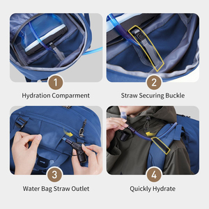 Sac à dos tactique à logo personnalisé pour la randonnée, les voyages et les aventures en plein air avec rangement spacieux et tissu imperméable durable - Product Image 6