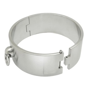 Collier BDSM robuste en acier inoxydable 304, accessoires coquins, collier de soumission en acier verrouillable, surface BA - Product Image 4