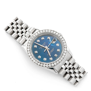 Reloj de Cuarzo Personalizado con Cristales de Moissanita, Estilo Hip Hop, para Hombre, con Esfera de Cristal y Correa de Acero Inoxidable - Product Image 3